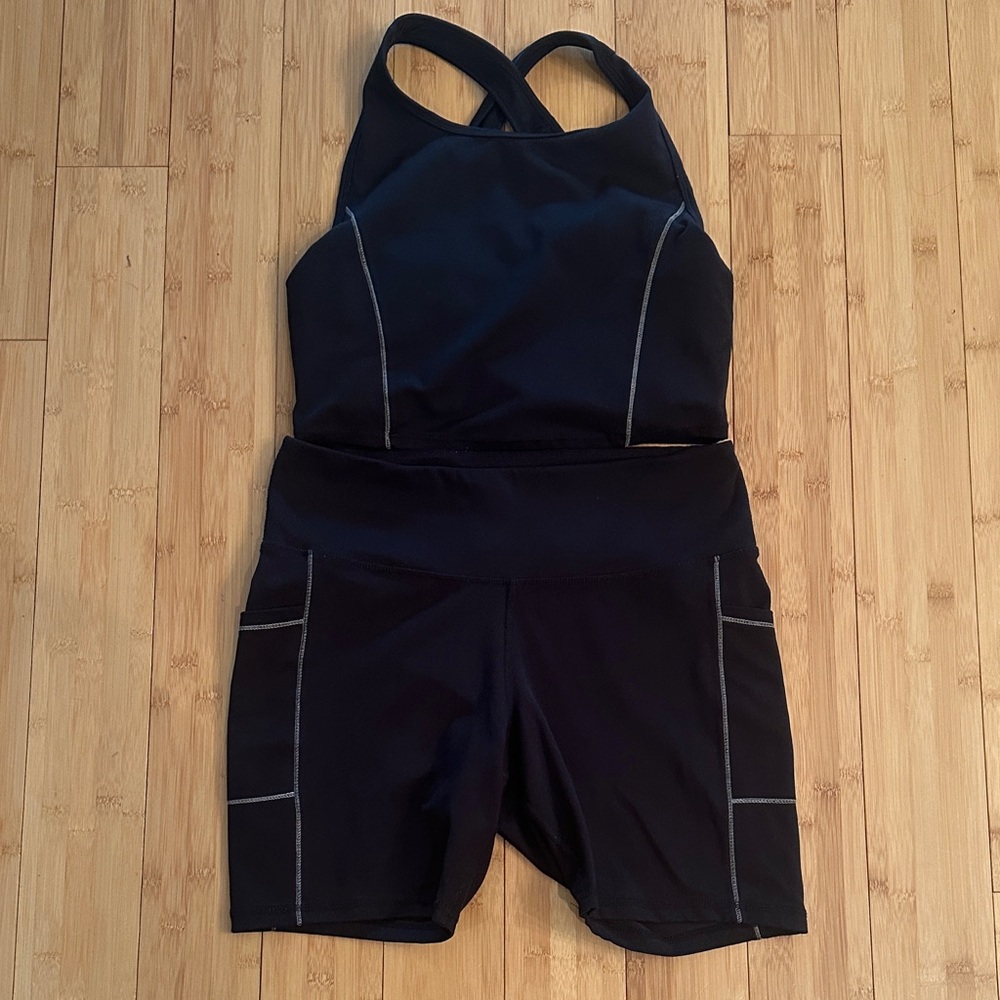 Jessica Simpson Black Activewear Set